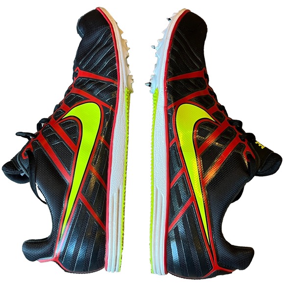 Nike Zoom Rival D Track XC Distance Spikes Black Red Mens 11.5 UK 10.5 EU 45.5 - Picture 1 of 11